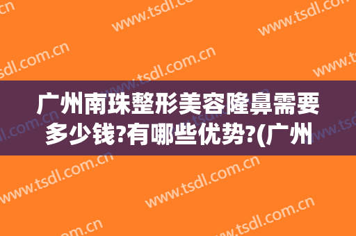 广州南珠整形美容隆鼻需要多少钱?有哪些优势?(广州南珠整形口碑怎样)