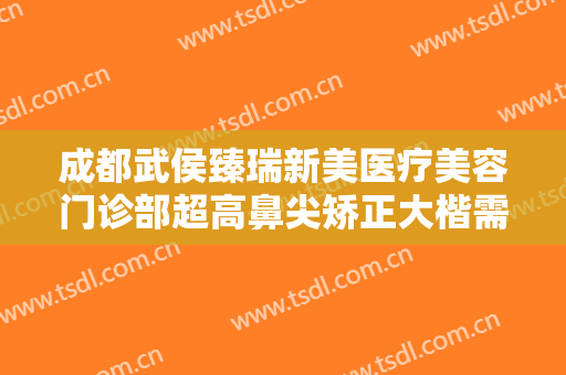 成都武侯臻瑞新美医疗美容门诊部超高鼻尖矫正大楷需要多少钱?效果怎么样?