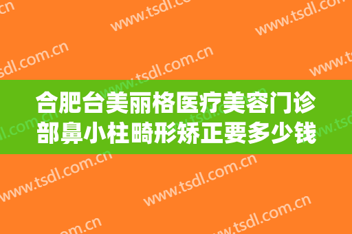 合肥台美丽格医疗美容门诊部鼻小柱畸形矫正要多少钱?好不好?(合肥丽格整形医院)