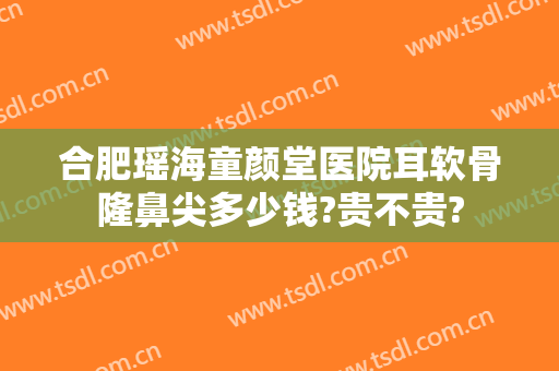 合肥瑶海童颜堂医院耳软骨隆鼻尖多少钱?贵不贵?