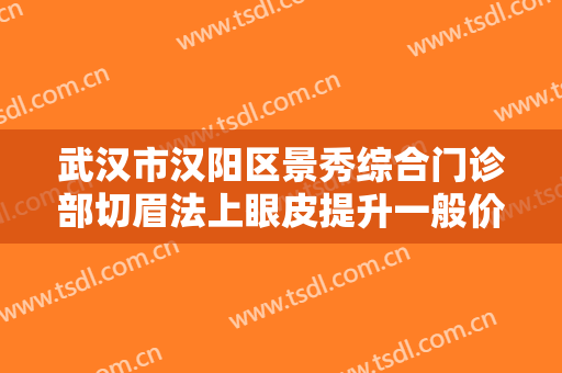 武汉市汉阳区景秀综合门诊部切眉法上眼皮提升一般价位是多少费用?贵不贵?