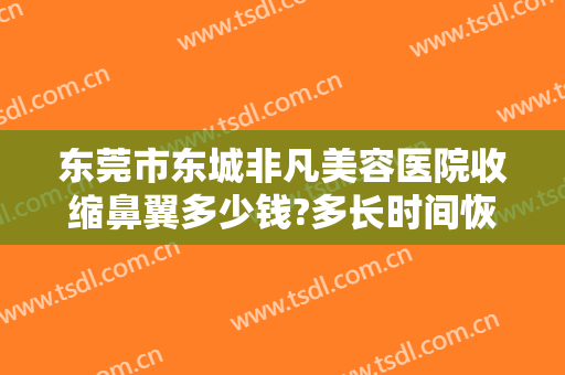东莞市东城非凡美容医院收缩鼻翼多少钱?多长时间恢复?