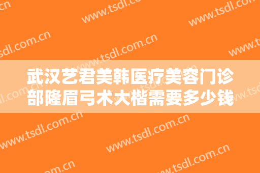 武汉艺君美韩医疗美容门诊部隆眉弓术大楷需要多少钱?贵不贵?