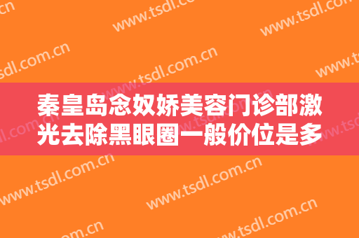 秦皇岛念奴娇美容门诊部激光去除黑眼圈一般价位是多少费用?贵不贵?
