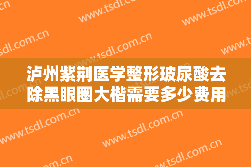 泸州紫荆医学整形玻尿酸去除黑眼圈大楷需要多少费用?可靠吗?