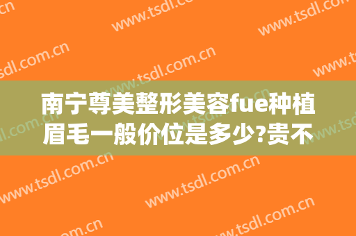 南宁尊美整形美容fue种植眉毛一般价位是多少?贵不贵?(男士植眉大概多少钱)
