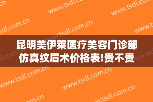 昆明美伊莱医疗美容门诊部仿真纹眉术价格表!贵不贵?(昆明美伊莱整形美容医院)