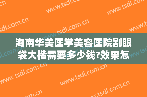 海南华美医学美容医院割眼袋大楷需要多少钱?效果怎么样?(广州华美去眼袋手术一般要多少钱)