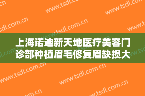 上海诺迪新天地医疗美容门诊部种植眉毛修复眉缺损大楷需要多少费用?靠谱吗?