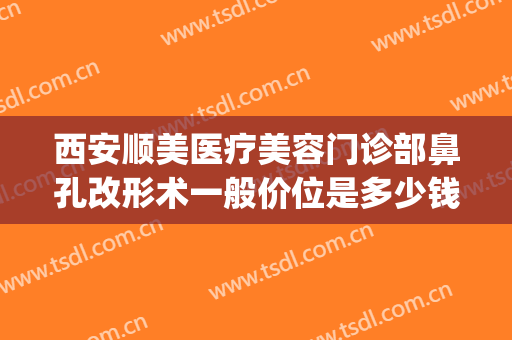 西安顺美医疗美容门诊部鼻孔改形术一般价位是多少钱?有哪些优势?(顺医美医疗美容门诊部)