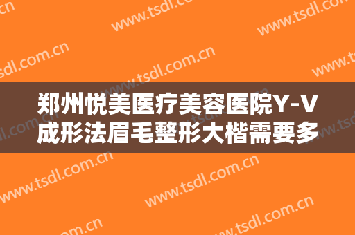 郑州悦美医疗美容医院Y-V成形法眉毛整形大楷需要多少费用?效果怎么样?