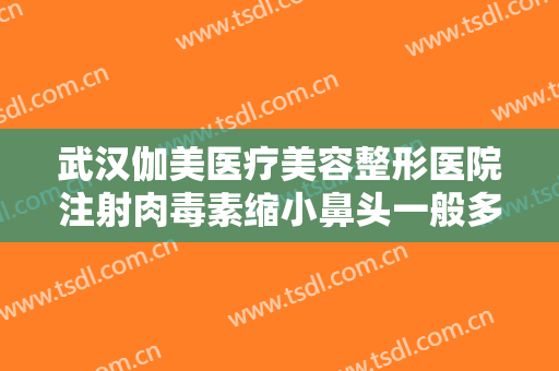 武汉伽美医疗美容整形医院注射肉毒素缩小鼻头一般多少费用?好不好?
