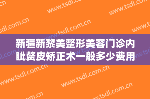 新疆新黎美整形美容门诊内眦赘皮矫正术一般多少费用?贵不贵?(新疆医美整形医院)