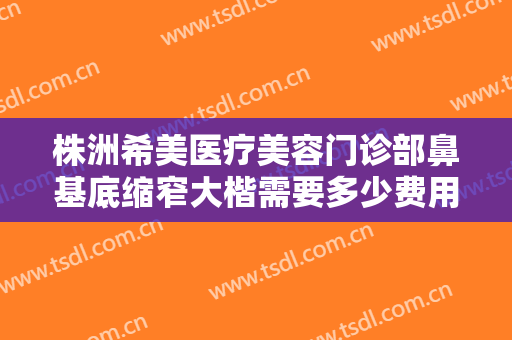 株洲希美医疗美容门诊部鼻基底缩窄大楷需要多少费用?好不好?