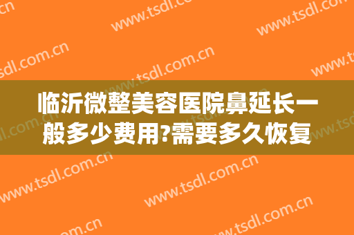 临沂微整美容医院鼻延长一般多少费用?需要多久恢复?(鼻部整形修复多少钱)