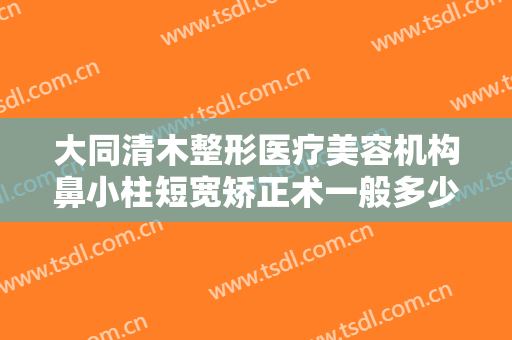 大同清木整形医疗美容机构鼻小柱短宽矫正术一般多少钱?可靠吗?