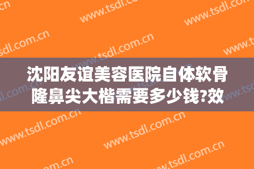 沈阳友谊美容医院自体软骨隆鼻尖大楷需要多少钱?效果怎么样?(上海软骨隆鼻多少钱)