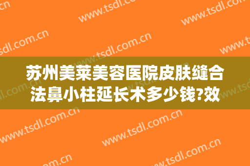 苏州美莱美容医院皮肤缝合法鼻小柱延长术多少钱?效果怎么样?(鼻小柱整形手术多少钱)