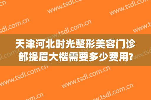 天津河北时光整形美容门诊部提眉大楷需要多少费用?怎么样?(天津时光整形美容医院怎么样)