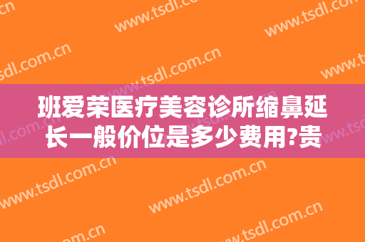 班爱荣医疗美容诊所缩鼻延长一般价位是多少费用?贵不贵?