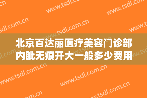 北京百达丽医疗美容门诊部内眦无痕开大一般多少费用?好不好?(北京百达丽美容医院怎么样)