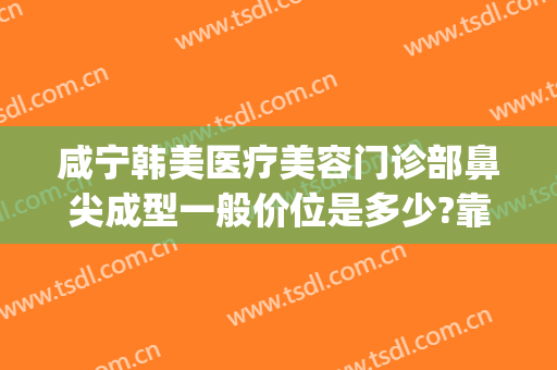 咸宁韩美医疗美容门诊部鼻尖成型一般价位是多少?靠谱吗?(咸宁整形医疗美容医院)