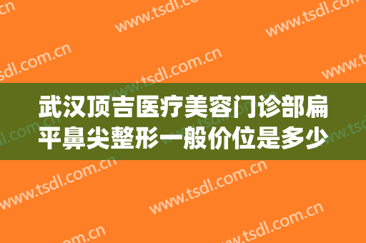 武汉顶吉医疗美容门诊部扁平鼻尖整形一般价位是多少?靠谱吗?(平顶山正规的整形医院)