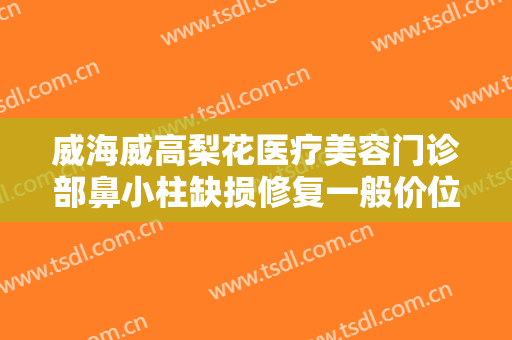 威海威高梨花医疗美容门诊部鼻小柱缺损修复一般价位是多少费用?贵不贵?