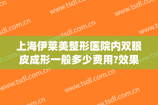 上海伊莱美整形医院内双眼皮成形一般多少费用?效果怎么样?(上海伊莱美双眼皮哪个医生好)