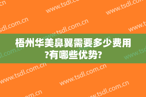 梧州华美鼻翼需要多少费用?有哪些优势?