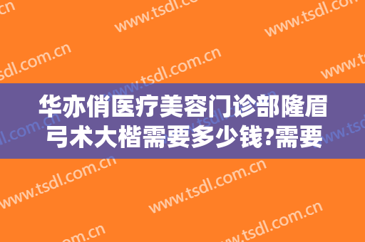 华亦俏医疗美容门诊部隆眉弓术大楷需要多少钱?需要多久恢复?