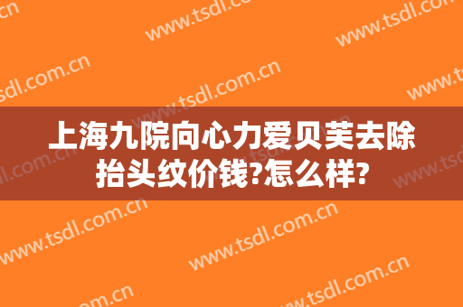 上海九院向心力爱贝芙去除抬头纹价钱?怎么样?