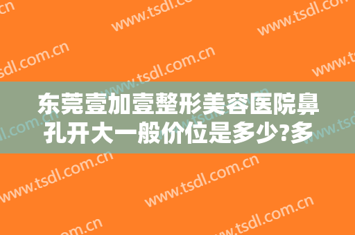 东莞壹加壹整形美容医院鼻孔开大一般价位是多少?多长时间恢复?