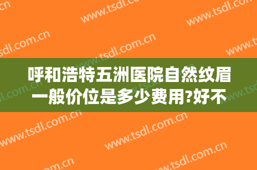 呼和浩特五洲医院自然纹眉一般价位是多少费用?好不好?(呼和浩特纹眉多少钱)