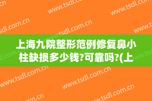 上海九院整形范例修复鼻小柱缺损多少钱?可靠吗?(上海九院鼻部整形价格)