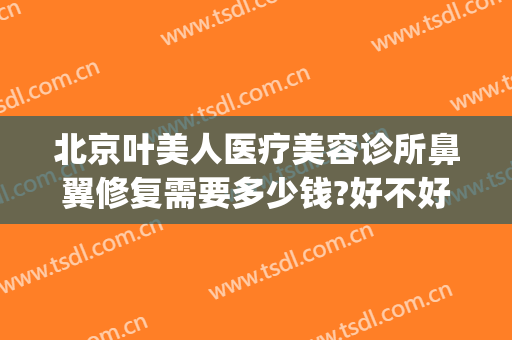 北京叶美人医疗美容诊所鼻翼修复需要多少钱?好不好?(叶美人医疗美容怎么样)