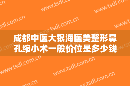 成都中医大银海医美整形鼻孔缩小术一般价位是多少钱?有哪些优势?
