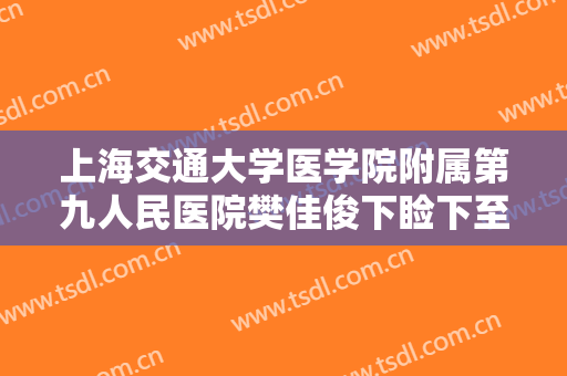 上海交通大学医学院附属第九人民医院樊佳俊下睑下至手术一般价位是多少费用?怎么样?