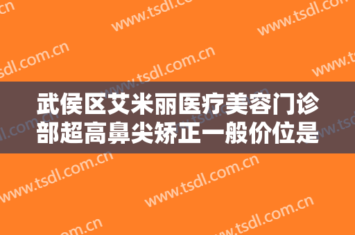 武侯区艾米丽医疗美容门诊部超高鼻尖矫正一般价位是多少?效果怎么样?