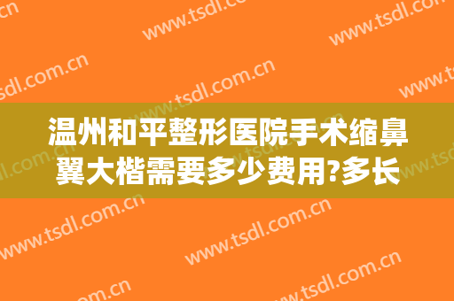 温州和平整形医院手术缩鼻翼大楷需要多少费用?多长时间恢复?(单纯的鼻翼缩小手术价格)
