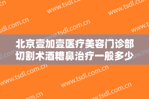 北京壹加壹医疗美容门诊部切割术酒糟鼻治疗一般多少钱?效果怎么样?