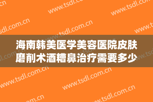 海南韩美医学美容医院皮肤磨削术酒糟鼻治疗需要多少费用?贵不贵?(治疗酒糟鼻大概多少钱)