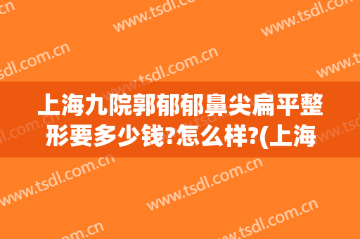 上海九院郭郁郁鼻尖扁平整形要多少钱?怎么样?(上海第九人民医院鼻子整形价格)