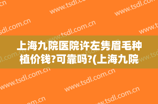 上海九院医院许左隽眉毛种植价钱?可靠吗?(上海九院植眉多少钱)