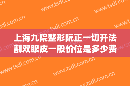 上海九院整形阮正一切开法割双眼皮一般价位是多少费用?怎么样?(上海九院做全切双眼皮多少钱)