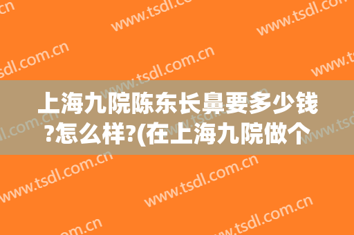 上海九院陈东长鼻要多少钱?怎么样?(在上海九院做个鼻子大概多少钱)