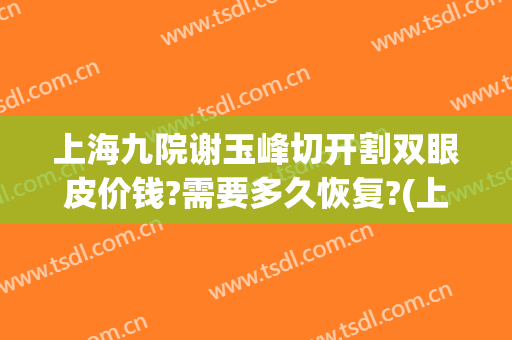 上海九院谢玉峰切开割双眼皮价钱?需要多久恢复?(上海九院割双眼皮面诊后要多久手术)
