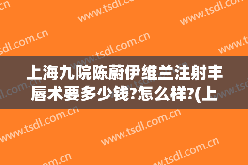 上海九院陈蔚伊维兰注射丰唇术要多少钱?怎么样?(上海九院唇部整形价格)