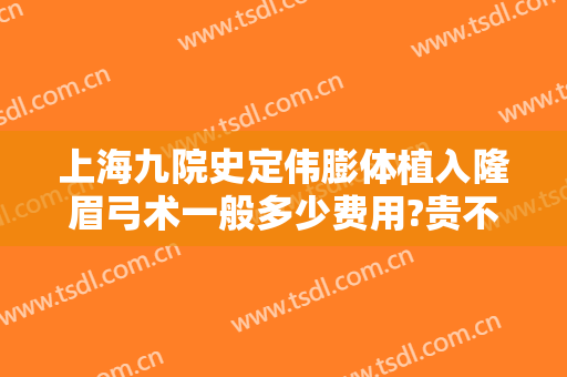 上海九院史定伟膨体植入隆眉弓术一般多少费用?贵不贵?