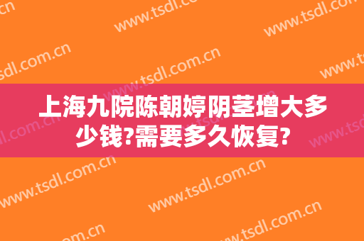 上海九院陈朝婷阴茎增大多少钱?需要多久恢复?